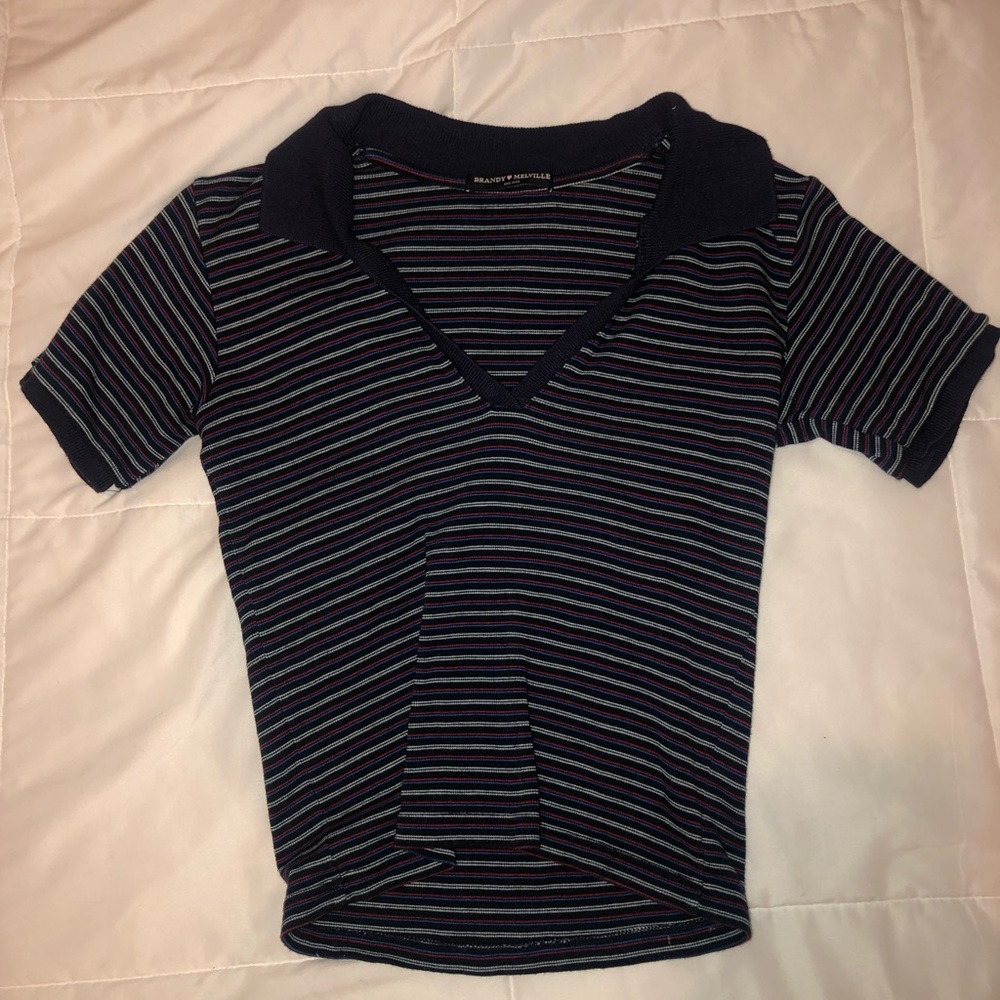 brandy melville collared t-shirt